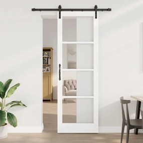 Porta de Correr vidaXL com Conjunto de Ferragens 'ORKDAL'Branca 78x232 cm