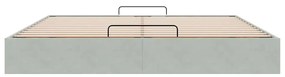 Estrutura de cama otomana sem colchão 200x200 cm cinzento claro