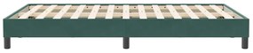 Box Cama de primavera sem Colchão Verde Escuro 120x210cm Veludo