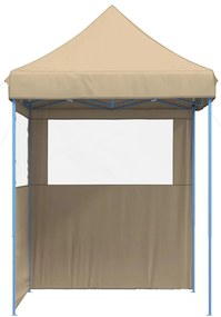 Tenda para festas pop-up dobrável com 2 paredes laterais bege