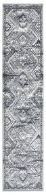 vidaXL Passadeira 100x500 cm polipropileno cinzento oriental