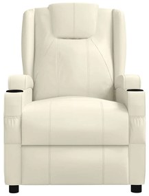 Cadeira de massagens couro artificial branco nata