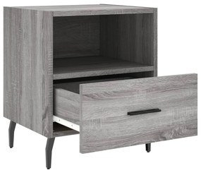 Mesa cabeceira 40x35x47,5 cm derivados madeira sonoma cinza