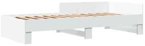 Estrutura de cama 100x200 cm derivados de madeira branco