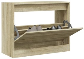 vidaXL Sapateira 80x34x63 cm derivados de madeira carvalho sonoma