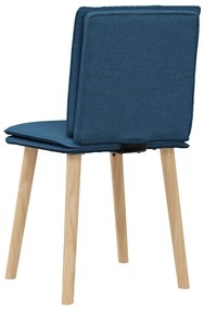 Cadeiras de jantar 2 pcs tecido azul