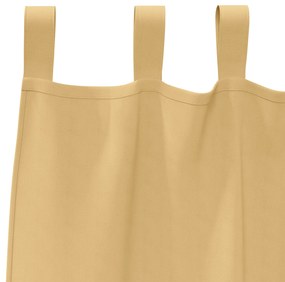 Cortinas opacas com cortinas 2 pcs Bege 140 x 140 cm Poliéster