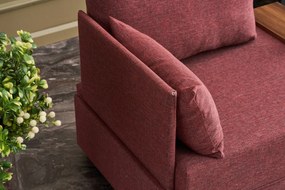 Sofá de 1 Lugar Fly – Vermelho Claret – 100x80x75 cm