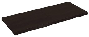 vidaXL Tampo de mesa 120x50x(2-4) cm carvalho tratado castanho-escuro