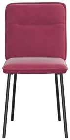 Cadeiras de jantar 2 pcs veludo vermelho tinto