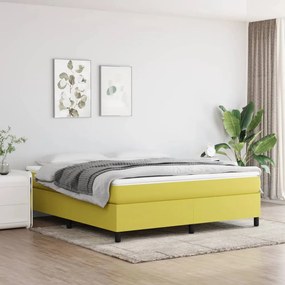 vidaXL Estrutura de cama sem colchão 180x200 cm tecido verde