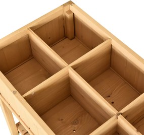 Horta Vertical de Madeira 120x60x81cm Floreira Elevada para Cultivo de