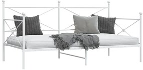 Cama de Dia sem Colchão 100x200 cm aço branco