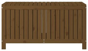 Caixa de arrumação jardim 121x55x64cm pinho maciço castanho-mel