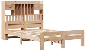 Cama com estante sem colchão 135x190 cm pinho maciço