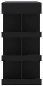 Mesa de bar c/ prateleiras derivados de madeira preto