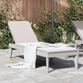 vidaXL Espreguiçadeira 186x60x29 cm PP cinzento