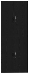 Armários em carvalho preto com 2 peças, medindo 69,5x34x180 cm, feito