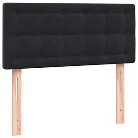 Cama box spring com colchão 90x210 cm veludo preto