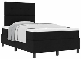 Cama Box com Colchão Preto 120x200 cm Tecido
