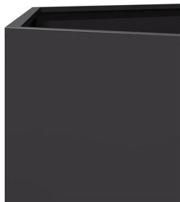 Vaso/floreira de jardim hexagonal 69x60x45 cm aço preto