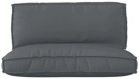 Conjunto de Almofadas de Palete com 2 Peças em Tecido Oxford Antracite