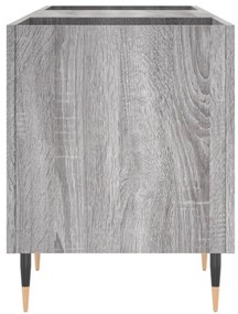 Armário p/ discos 121x38x48cm derivados madeira cinzento sonoma