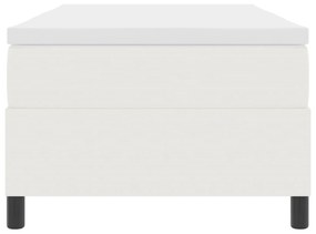 Cama Box Spring com Colchão Creme 90x200 cm Tecido de Veludo Cotelê