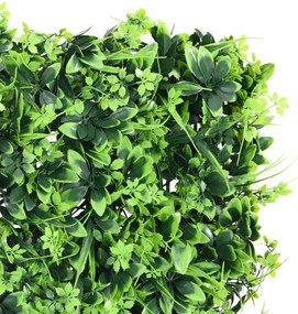Vedação de folhas artificiais 6 pcs 40x60 cm verde