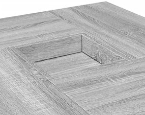 Mesa de centro 80x80x40 cm derivados de madeira cinzento sonoma