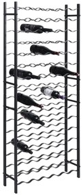 325923 vidaXL Garrafeira para 96 garrafas ferro preto