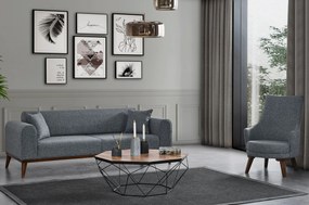 Sofá-Cama de 3 Lugares Cofi – Cinzento Claro – 222x90x80 cm