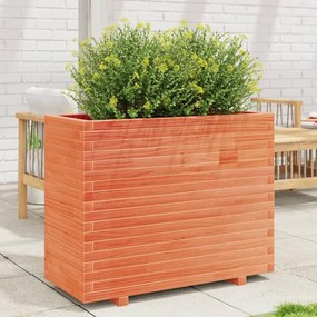 Vaso/floreira de jardim 90x40x72,5 cm pinho maciço castanho mel