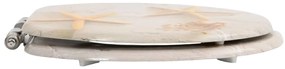 Assento sanita c/ tampa fecho suave MDF design estrela-do-mar