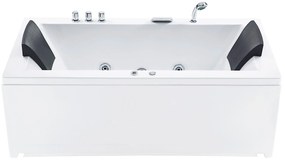 Banheira de hidromassagem versão à esquerda em acrílico branco 183 x 90 cm VARADERO Beliani