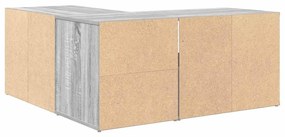 Armário canto 160x40x45 cm derivados madeira sonoma cinza