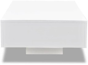 Mesa de Centro Berlim com 85cm - Branco Brilhante - Design Moderno