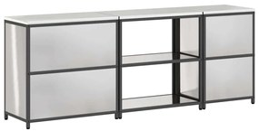 Conjunto de Armazenamento de Cozinha com prateleira Outros 3 pcs Prata