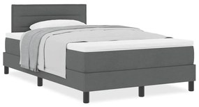 Cama Box com Colchão Cinza Escuro 120x190 cm Tecido