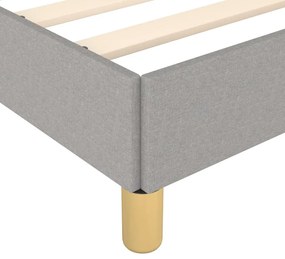 Estrutura de cama sem colchão 90x200 cm tecido cinzento-claro