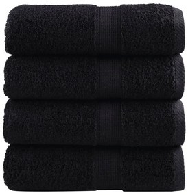 Toalhas de bidé premium SOLUND 4 pcs 30x50 cm 600 gsm preto