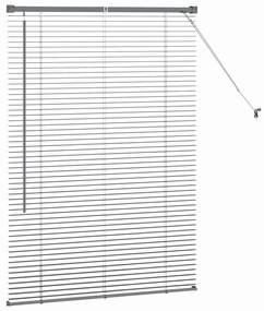 Persiana de Janela Cinzento-escuro 80 x 130 cm Alumínio