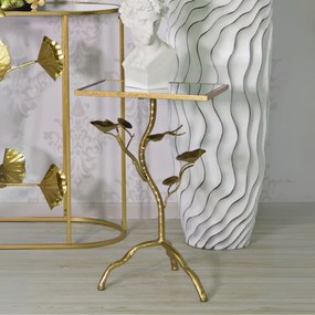 MESA DE APOIO TISTY 40X30X60 CM DOURADA