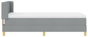 Cama Box Spring vidaXL com Colchão Cinzento-Claro 90x200 cm Tecido, Ca
