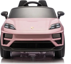 Carro elétrico para Crianças 2 a 6 anos 12V 4x4 Porsche Macan, Rodas de espuma EVA, Controle remoto Rosa