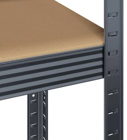 Estante 5 prateleiras 3 pcs derivados de madeira/aço antracite