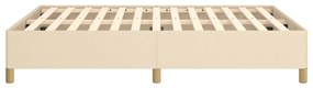 Estrutura de cama 140x190 cm tecido cor creme