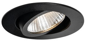 Foco embutido preto 6,8 cm incl. LED 545 lm regulável IP65 - Gaius