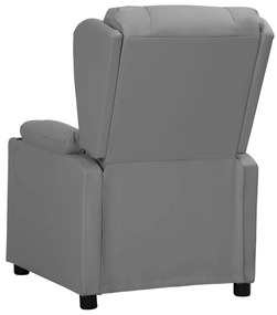 Poltrona elevatória couro artificial cinzento