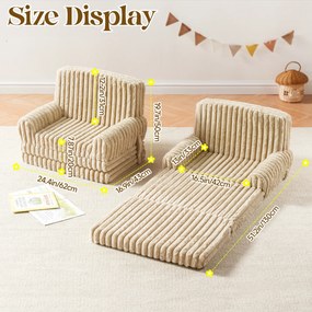 Sofá infantil para crianças Bege